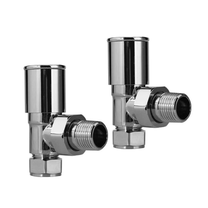 NILE Modern Angled Radiator Valves - Pair
