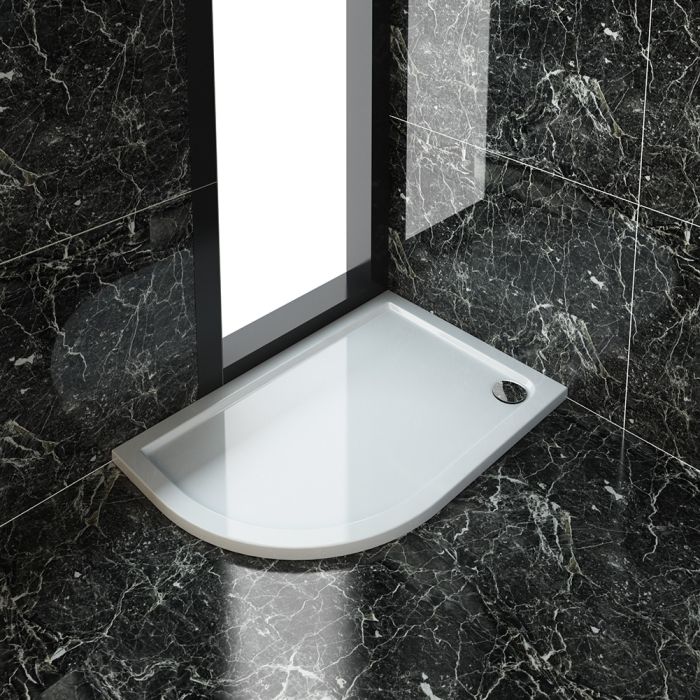 NILE 1200X800mm Reversible Offset Shower Enclosure Corner Cubicle 6mm Easy Clean Shower Enclosure
