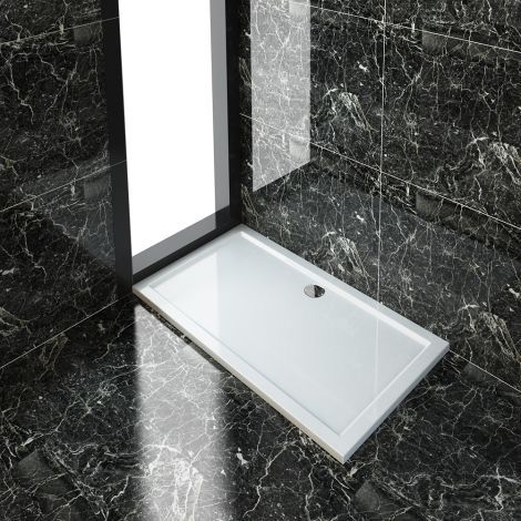 NILE 1100x800mm Black Sliding Shower Door with side panel Shower Enclosure