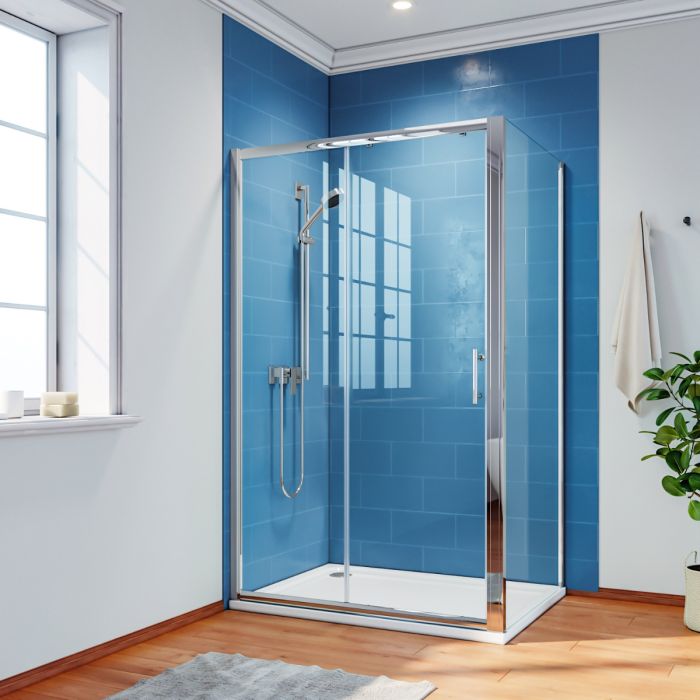 NILE 1700 x 760mm Rectangular Sliding Shower Enclosure