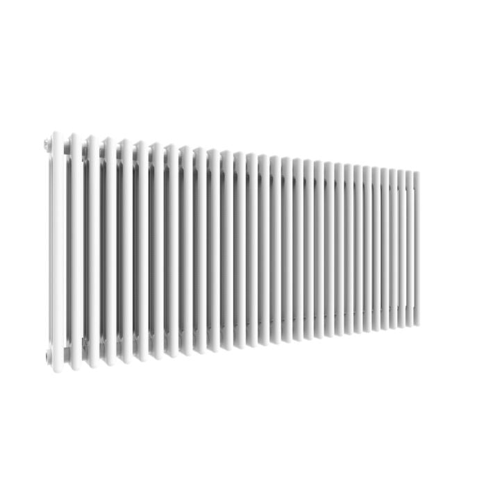 NILE 600x1400mm Traditional Radiator Cast Iron Style 3 Column White Horizontal Radiator