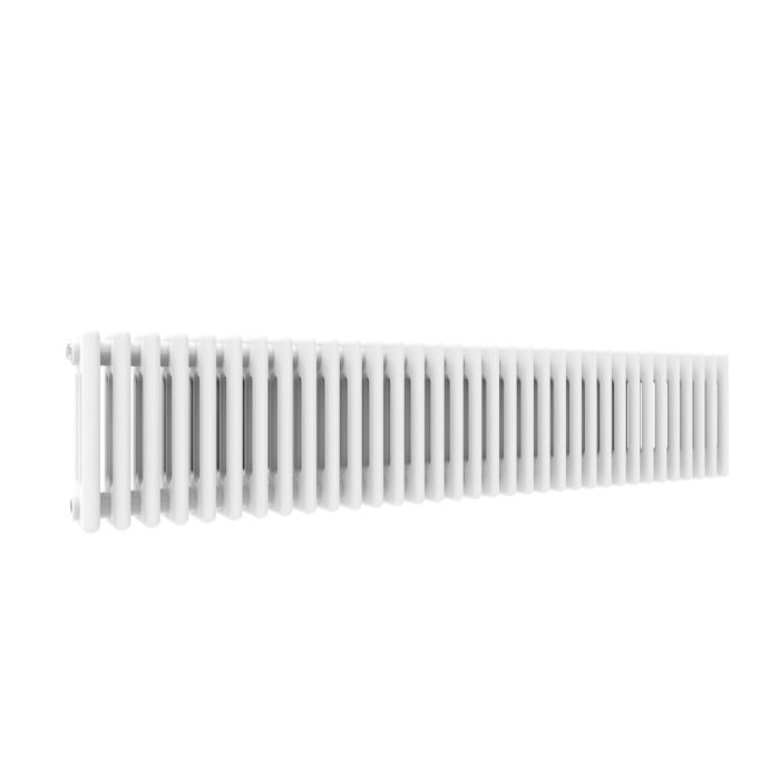 NILE 300x1484mm Traditional Radiator Cast Iron Style White Horizontal Radiator 3 Columns