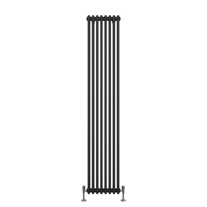 NILE Traditional 1800x380mm Anthracite 2 Column Victorian Grey Vertical Radiator
