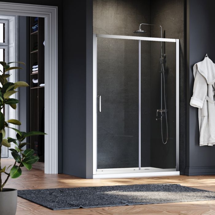 NILE 1400mm Sliding Shower Door 8mm Easy Clean Nano Glass Shower Screen