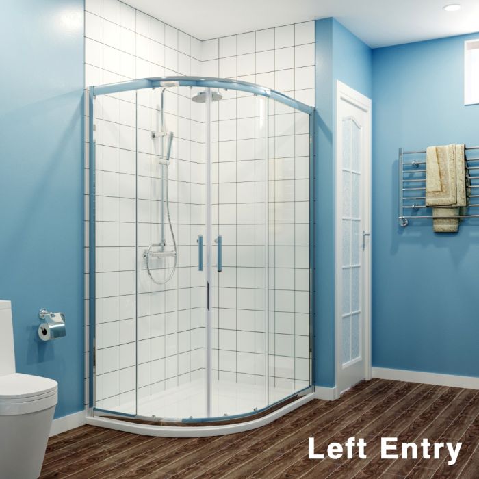 NILE 1200X800mm Reversible Offset Shower Enclosure Corner Cubicle 6mm Easy Clean Shower Enclosure