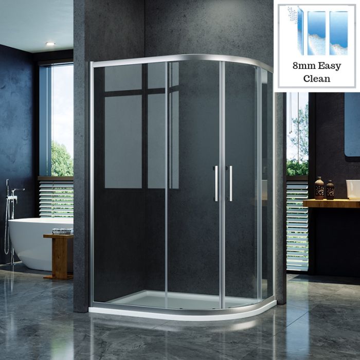 NILE 1200x900 Left/Right Offset Shower Enclosure