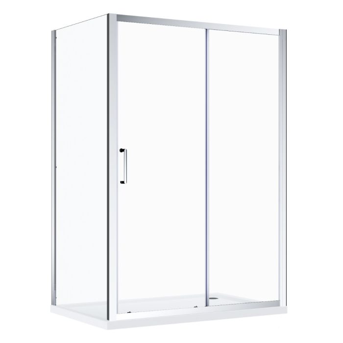 NILE 1400x800mm Sliding Shower Enclosure 8mm Easy Clean Nano Glass Shower Enclosure