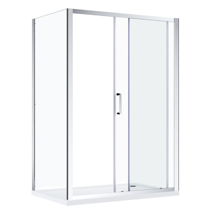 NILE 1300x800mm Sliding Rectangular Shower Enclosure 8mm Easy Clean Nano Glass Shower Cubicle