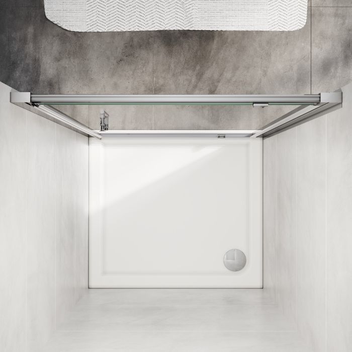 NILE 1000mm Pivot Hinged Shower Door 6mm Tempered Glass Swing Door