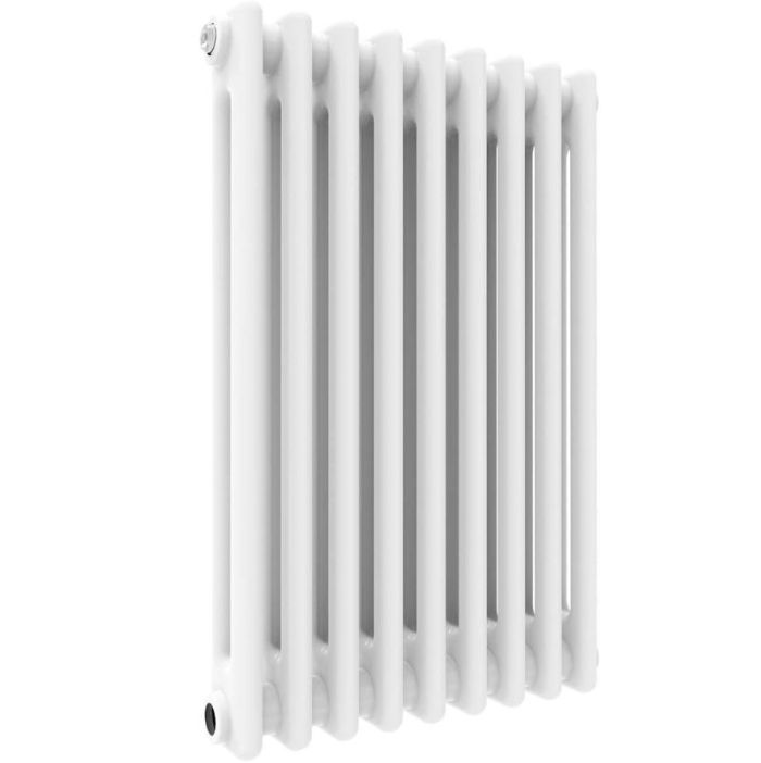 NILE 600x421mm Horizontal White Traditional Cast Iron Style 2 Column Radiator