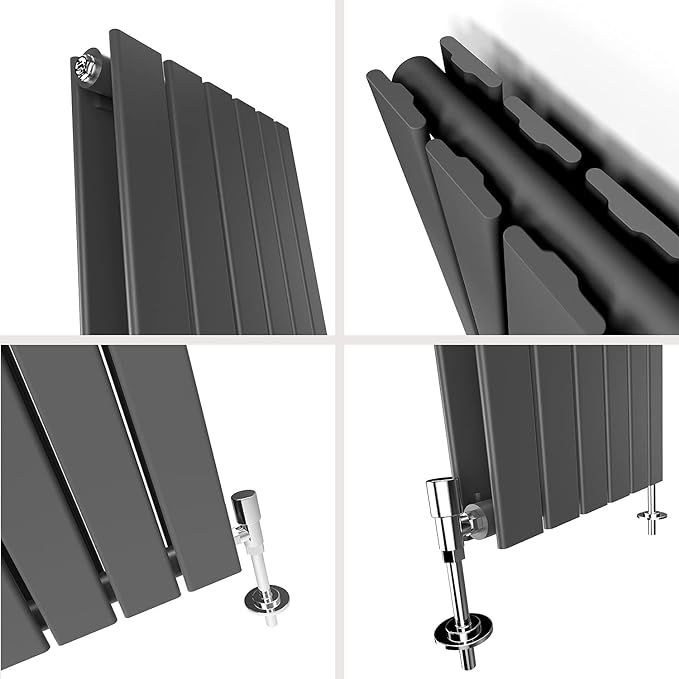 NILE 1800 x452mm Double Vertical Designer Radiator Column Tall Upright Central Heating Radiator