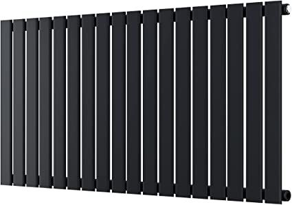 NILE Black Single Panel 600 x 1428mm Modern Flat Panel Central Heating Radiators