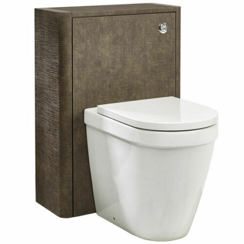 Linen Textured Rust Brown 600mm WC Back To Wall Toilet Unit Including Conceal Cistern
