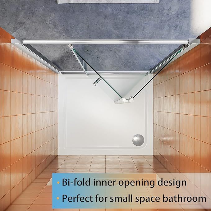 NILE 700mm Framed Bifold Shower Door Folding Shower Screen