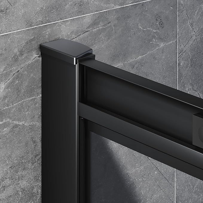 NILE 900 x 900mm Quadrant/Offset Shower Enclosure Black Shower Cubicle