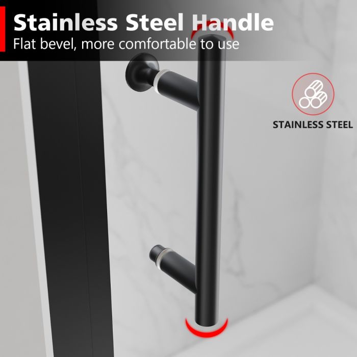 NILE 1100 Black Sliding Shower Door Shower Screen