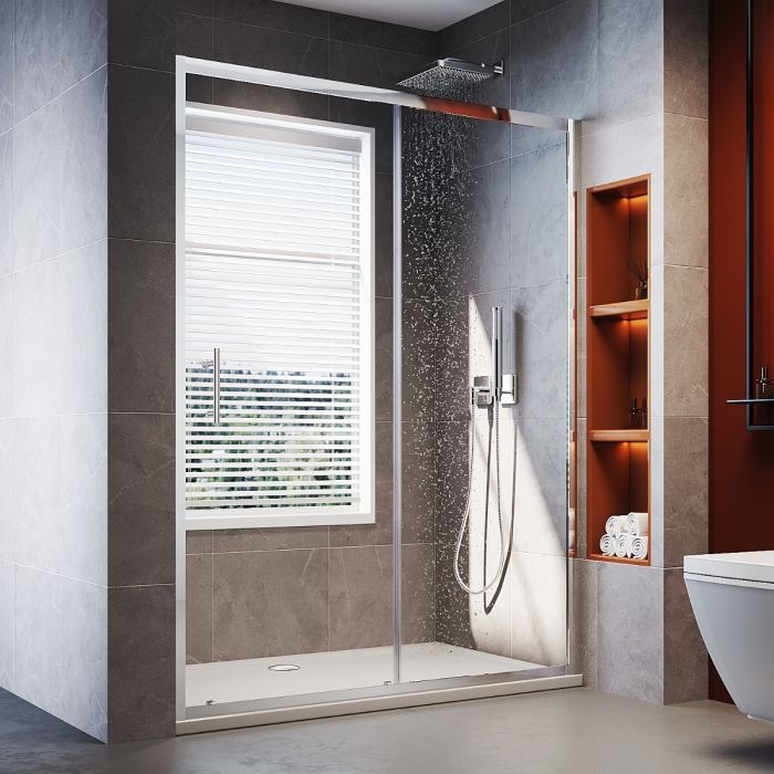 NILE 1200mm Sliding Shower Door 6mm Tempered Glass Shower Screen