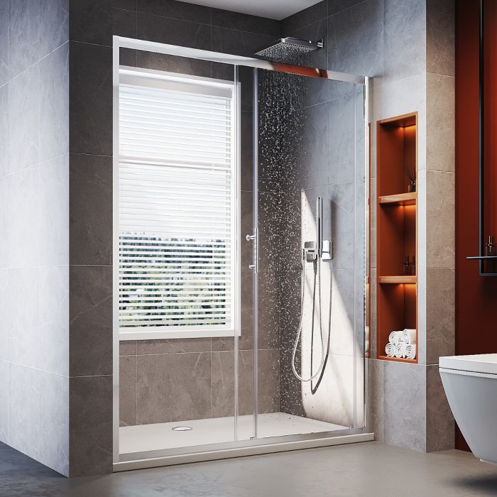 NILE 1200mm Sliding Shower Door 6mm Tempered Glass Shower Screen