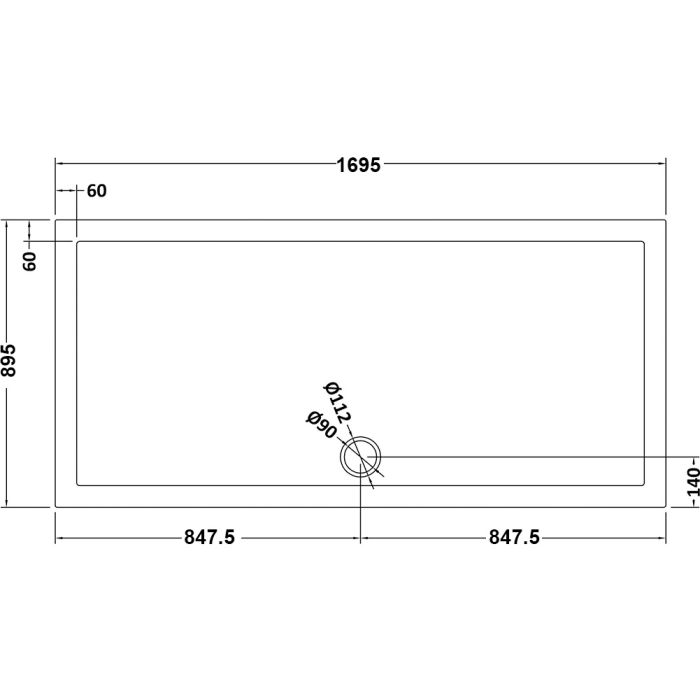 NILE 1700X900mm Rectangular Shower Enclosure