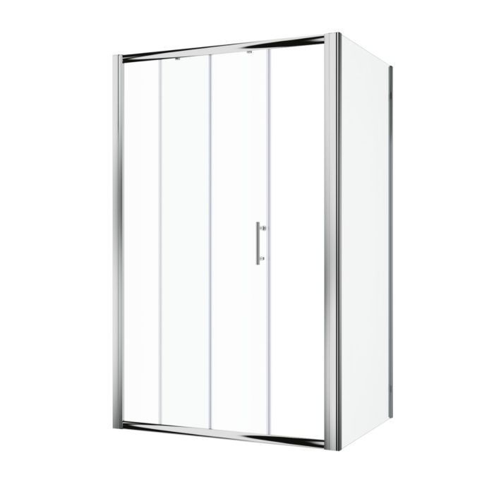 NILE 1600 x 700mm Sliding Shower Enclosure Shower Screen Door with Side Panel